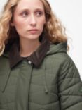 Barbour Oakfield Quilted Coat, Brown Chocolate