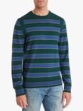 Paul Smith Crew Neck Stripe Merino Wool Jumper, Green/Multi