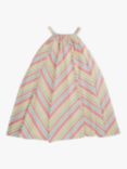 Frugi Kids' Tallulah Trapeze Organic Cotton Dress, Beach Stripe