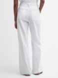 Barbour Somerland Linen Blend Wide Leg Trousers, White