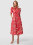 Closet London Jacquard Stripe Dress, Red