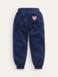 Mini Boden Kids' Heart Applique Joggers, French Navy