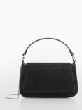 Mango Selina Embellished Handbag, Black