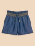 White Stuff Kids' Denim Shorts, Blue