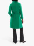 James Lakeland Large Collar Belted Coat, Green