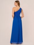 Adrianna Papell One Shoulder Chiffon Maxi Dress, Violet Cobalt