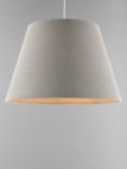 John Lewis Sophia Pure Linen Tapered Lampshade, Grey