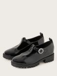 Monsoon Kids' Patent Buckle Detail Mary Jane Shoes, Black