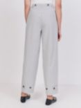 Vivere By Savannah Miller Ella Stripe Balloon Leg Trousers, Light Grey