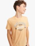 Jack & Jones Logo Organic Cotton Short Sleeve T-Shirt, Apricot