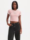 Levi's Graphic Mini Ringer T-Shirt, Chalk Pink/Bright White