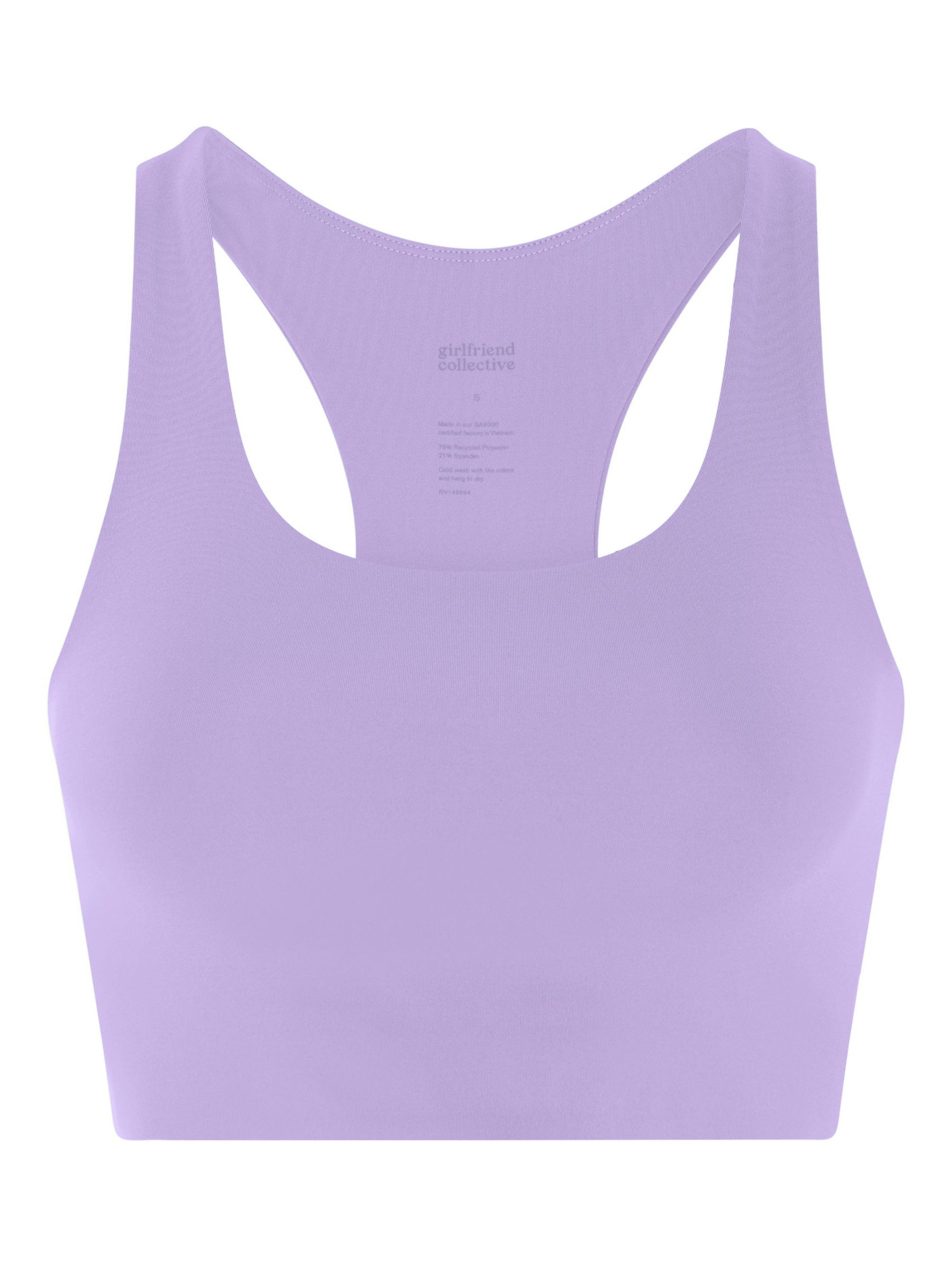Girlfriend Collective Paloma Longline Sports Bra, Candy Pink at John Lewis  & Partners