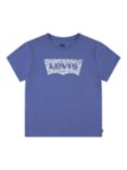 Levi Kids' Organic Cotton Ditsy Batwing Tee, Blue