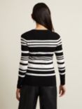 Phase Eight Serena Stripe Jumper, Black/White