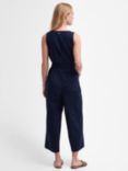 Barbour Penrose Linen Blend Jumpsuit, Navy