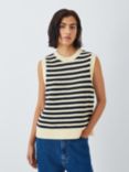 Barbour Tomorrow's Archive Piper Striped Knitted Tank Top, Navy/White