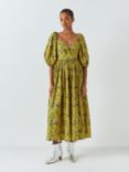 Batsheva x Laura Ashley Fells Fairford Floral Midi Dress, Yellow/Multi