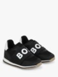 BOSS Baby Logo Riptape Trainers, Black