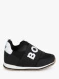 BOSS Baby Logo Riptape Trainers, Black