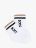 BOSS Baby Logo Socks, Pack of 3, White