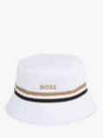BOSS Baby Reversible Bucket Hat, White/Brown