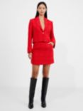 French Connection Azzurra Tweed Mini Skirt, Royal Scarlet