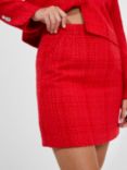 French Connection Azzurra Tweed Mini Skirt, Royal Scarlet