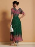 Jolie Moi Angel Sleeve Print Jersey Midi Dress