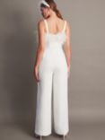 Monsoon Diane Feather Bridal Jumpsuit, Ivory