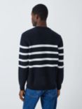 Armor Lux x Denham Pull Stripe Jumper, Navy/White