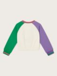 Monsoon Kids' Frog Tie Waist Crop Sweatshirt, Ivory