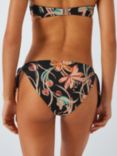 John Lewis Ios Floral Side Tie Bikini Bottoms, Black/Multi