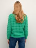 KAFFE Elena Cotton Blend Knit Jumper, Gumdrop Green