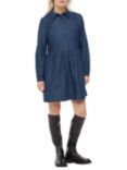 Whistles Petite Winnie Chambray Denim Dress, Dark Denim