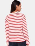 Whistles Stripe Cotton Top, Red/White