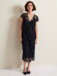 Phase Eight Meghan Lace Double Layer Dress, Navy