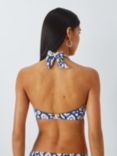 John Lewis Maya Aztec Ring Halterneck Bikini Top, Blue