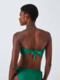John Lewis Palma Popcorn Textured Twist  Bandeau Bikini Top, Green