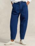 Polo Ralph Lauren Herringbone Curved Leg Jeans, Blue Denim