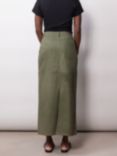 Albaray Cotton Twill Maxi Skirt, Olive