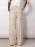 Albaray Pleat Front Tailored Trousers, Stone