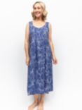 Nora Rose by Cyberjammies Ceclia Shell Geometric Print Nightdress, Navy