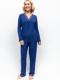 Nora Rose by Cyberjammies Ceclia Jersey Pyjama Set, Navy