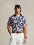 Ralph Lauren Classic Fit Floral Seersucker Shirt, Blue/Multi