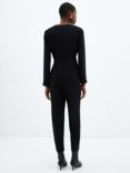 Mango Taitai Wrap Jumpsuit, Black