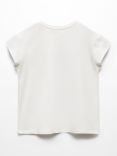 Mango Kids' Strawberry Sequin T-Shirt, Natural White