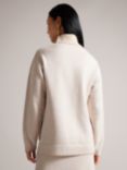 Ted Baker Lidya Double Faced Easy Funnel Neck Jumper, Natural Cream