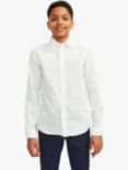 Jack & Jones Cotton Linen Blend Long Sleeve Shirt, White