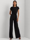 Lauren Ralph Lauren Dinfell Tie-Front Wide Leg Jumpsuit, Black