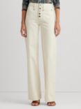 Lauren Ralph Lauren High Rise Wide Leg Jeans, Natural Cream